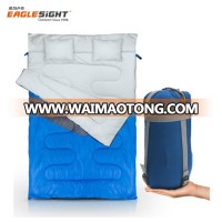 Outdoor Double Sleeping Bag With Attach Pillow