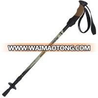 OEM Hot Selling Telescopic Adjustable Carbon Fiber Trekking Pole Hiking Stick Walking Cane with EVA Handle