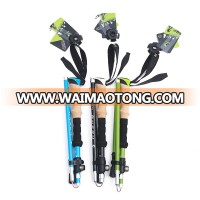 Portable shortest hiking stick folding carbon pole ultralight outdoor sporting External lock trekking pole