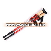 outdoor aluminum folding extendable flexible hiking pole trekking pole