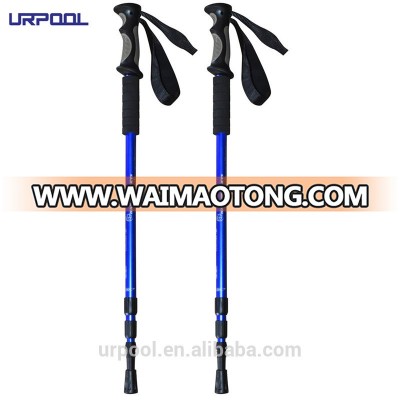 Aluminum Collapsible Anti-Shock Walking / Trekking / Hiking Poles with Twist-Locks