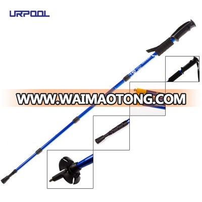 Sporting Goods Shock-Resistant 4 sections Adjustable Trekking Pole and Hiking Staff