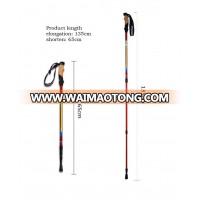 Ultralight Trekking Poles Cork Handle Alpenstock Telescoping Retractable Antishock Hiking Trail Walking Sticks